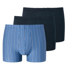 Schiesser Underwear Boxer Shorts 95/5 Organic Cotton Multicoloured Dark Blue/Blue Men's - 3 Pieces