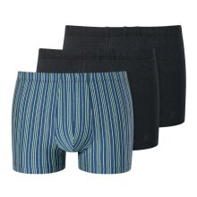 Schiesser Underwear Boxer Shorts 95/5 Organic Cotton Multicoloured Blue/Black 910 Men's - 3 Pieces