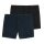 Schiesser Underwear Boxer Shorts Multipack Jersey Black/Dark Blue Men's - 2 Pieces