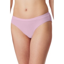 Schiesser Rio-Slip Double Rib Organic Cotton Underwear Pink/Sand Brown Ladies - 1 Piece