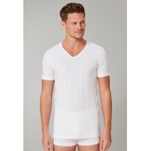 Schiesser T-Shirt V-Neck 95/5 Short Sleeve (95% Cotton) Underwear White Men - 2 Pack