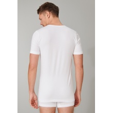 Schiesser T-Shirt V-Neck 95/5 Short Sleeve (95% Cotton) Underwear White Men - 2 Pack