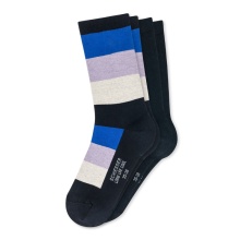 Schiesser Day Sock Crew Long Life Cool (Cotton) dark blue/multicoloured Women - 2 Pairs