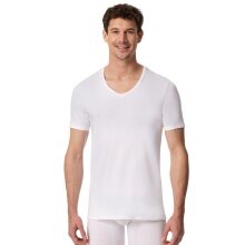 Schiesser T-Shirt V-Neck Premium Cotton Short Sleeve (95% Organic Cotton) Underwear white Men's