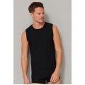 Schiesser Tank-Top 95/5 Round Neck (95% Cotton) Underwear Black Men - Pack of 2