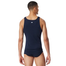 Schiesser Tank Top Revival Ludwig (Fine Rib Quality) Underwear Dark Blue Men's