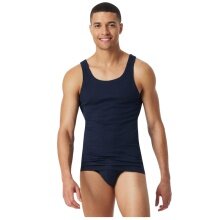 Schiesser Tank Top Revival Ludwig (Fine Rib Quality) Underwear Dark Blue Men's