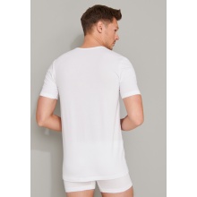 Schiesser T-Shirt 95/5 Round Neck Short Sleeve (95% Cotton) Underwear White Men - 2 Pack