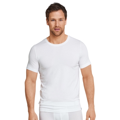 Schiesser Tshirt Long Life Soft Short Sleeve (highest wearing comfort) Underwear white Men