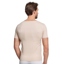 Schiesser Tshirt Seamless V-Neck Laser Cut Short Sleeve (Interlock, seamless) Underwear beige Men