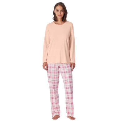 Schiesser Underwear Comfort Essentials Long Pyjamas - Peach/Pink Ladies