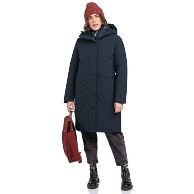 Schöffel Winter Down Coat Down Parka Canterbury (4-way stretch, very warm, waterproof) navy blue Women