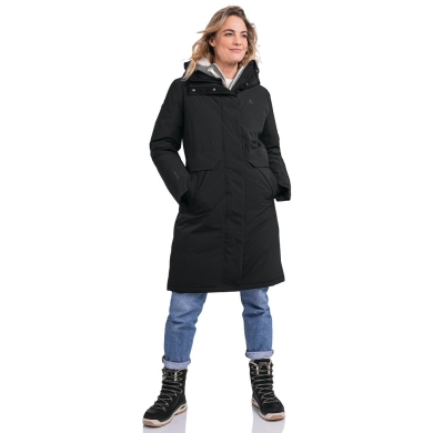 Schöffel Winter Down Coat Down Parka Canterbury (4-way stretch, very warm, waterproof) black Women