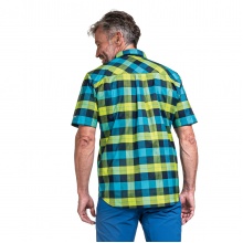 Schöffel Hiking Shirt Moraans (Cotton Blend) short-sleeved blue/lime green Men