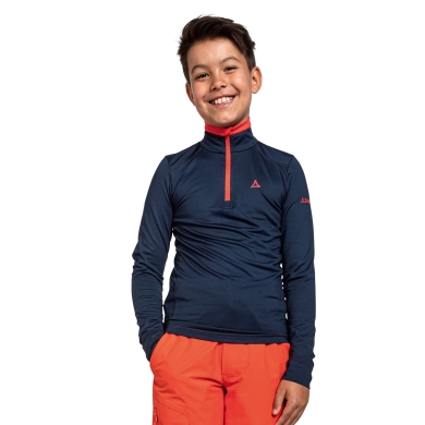 Schöffel Ski Long-sleeved Shirt Napoli2 Halfzip dark blue Kids