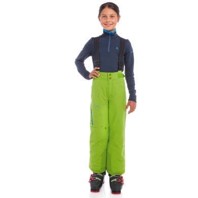 Schöffel Winter Ski Pants Bolzano1 (waterproof, snow guard, edge protection) lime green Kids