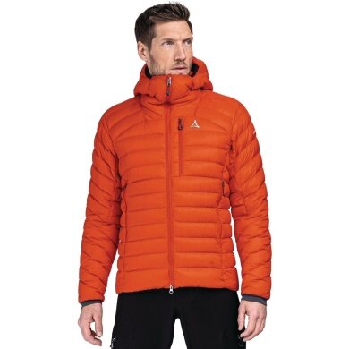 Schöffel Winter Down Jacket Down Silvretta (lightweight, windproof, breathable) orange Men