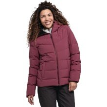 Schöffel Winter Down Jacket Urban Down Style Vindave Jacket (windproof, 4-way stretch) burgundy ladies