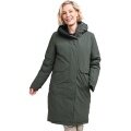 Schöffel Winter Down Coat Down Parka Canterbury (4-way stretch, very warm, waterproof) dark green Women