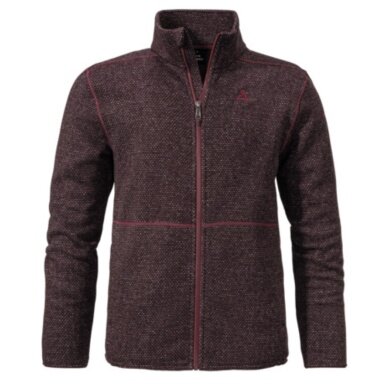 Schöffel Fleece Jacket Aurora (stand-up collar, quick-drying, warm) burgundy Men