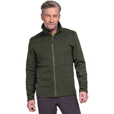 Schöffel Fleece Jacket Aurora (stand-up collar, quick-drying, warm) khaki green Men