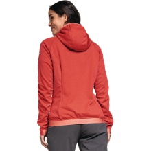 Schöffel Fleece Jacket Forillon Hoody (Hood, quick-drying) red Women