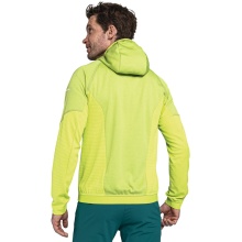 Schöffel Fleece Jacket Forillon Hoody (breathable, quick-drying, warm) neon green Men