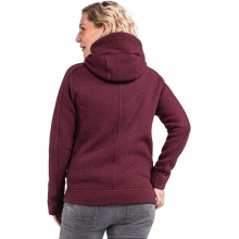 Schöffel Fleece Jacket Lakefield Hoody (breathable, quick-drying, warm) burgundy ladies