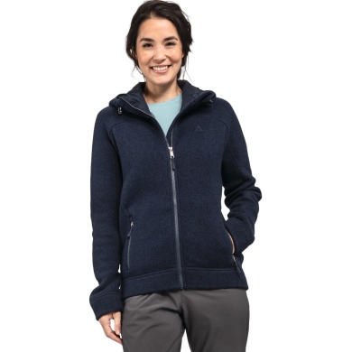 Schöffel Fleece Jacket Lakefield Hoody (breathable, quick-drying, warm) navy blue ladies