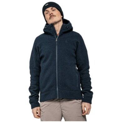 Schöffel Fleece Jacket Lakefield Hoody with Hood (breathable, warm) dark blue Men