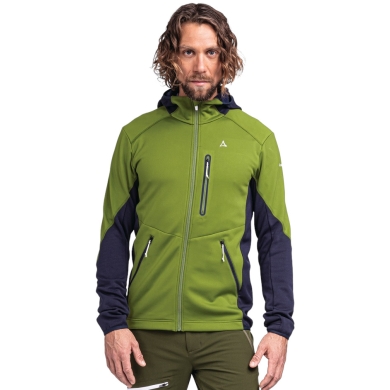 Schöffel Fleece Jacket Lodron Hoody (4-Way Stretch, Quick Drying, Warm) Green Men's