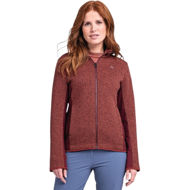 Schöffel Fleece Jacket Oberau Zipln (high moisture transport, very warm) burgundy Ladies