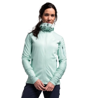 Schöffel Fleece Jacket Rotbach Hoody (Hood, 2-way stretch, quick-drying, breathable) light blue Women