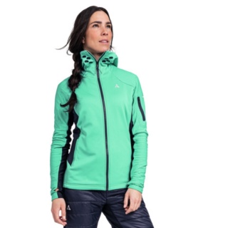 Schöffel Fleece Jacket Rotbach Hoody (Hood, 2-way stretch, quick-drying, breathable) mint green Women