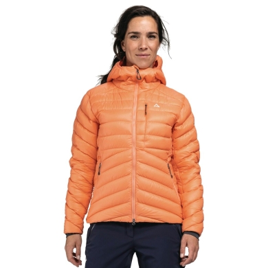 Schöffel Winter Insulation Jacket Down Tschierval (lightweight, windproof, breathable) orange Women