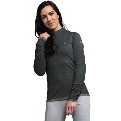 Schöffel Functional Underwear Long Sleeve Shirt Merino Turtle Neck (quick-drying) dark grey Ladies