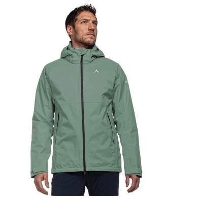 Schöffel Easy XT Rain Jacket (2-Way Stretch, Windproof, Breathable) Green Men's