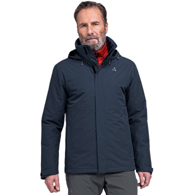 Schöffel Rain Jacket Gmund 2024 (waterproof, windproof and breathable) navy blue Men