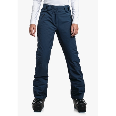 Schöffel Winter Ski Pants Weissach Pant (4-way stretch, waterproof, high wearing comfort) dark blue Women