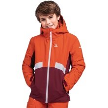 Schöffel Ski Jacket Brandberg (4-Way Stretch, Waterproof) orange/burgundy Kids