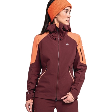 Schöffel Ski Jacket Kals (Softshell Jacket, 3-Layer Gore-Tex, windproof) burgundy Women