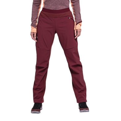 Schöffel Softshell Hiking Trousers Rinnen Pant (high breathability, elastic waistband) long burgundy ladies