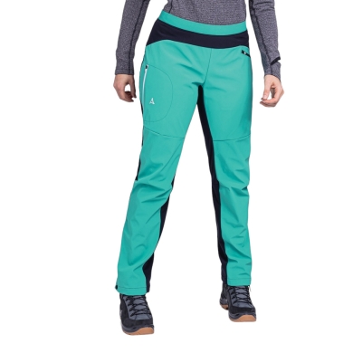 Schöffel Softshell Hiking Trousers Rinnen Pant (high breathability, elastic waistband) long green ladies