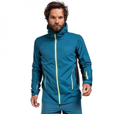 Schöffel Softshell Jacket Miara (windproof, water-repellent) teal blue/dark blue Men