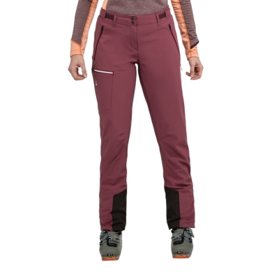 Schöffel Softshell Trousers Matrei Pant (high breathability, elastic waistband) long burgundy Ladies