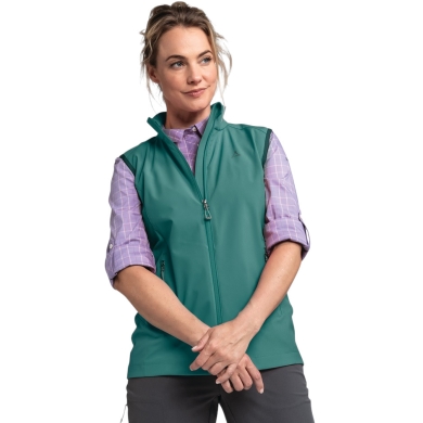 Schöffel Softshell Gilet Tonion Vest (breathable, windproof) teal green ladies