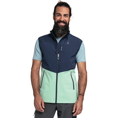 Schöffel Softshell Vest Tonion Vest (breathable, windproof) dark blue/mint Men