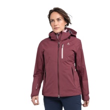 Schöffel Trekking Hiking Jacket Gaschurn (2-layer, waterproof and breathable) burgundy Ladies