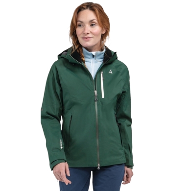 Schöffel Trekking Hiking Jacket Gaschurn (2-layer, waterproof and breathable) dark green Ladies