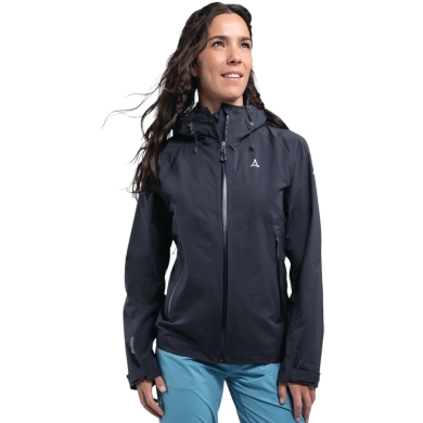 Schöffel Trekking Hiking Jacket Vistdal (2.5-Layer, Waterproof, Windproof) Navy Blue Ladies